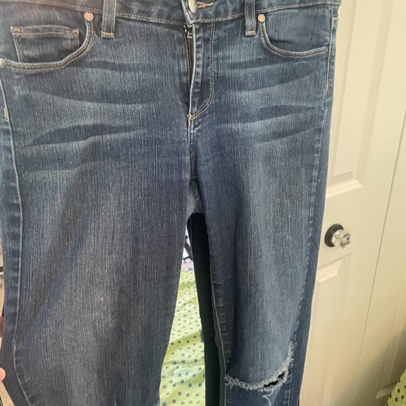 PAIGE Women's Skinny Jeans in Dark Blue - Picture 4 of 8